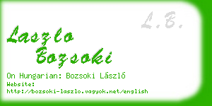 laszlo bozsoki business card