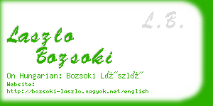 laszlo bozsoki business card